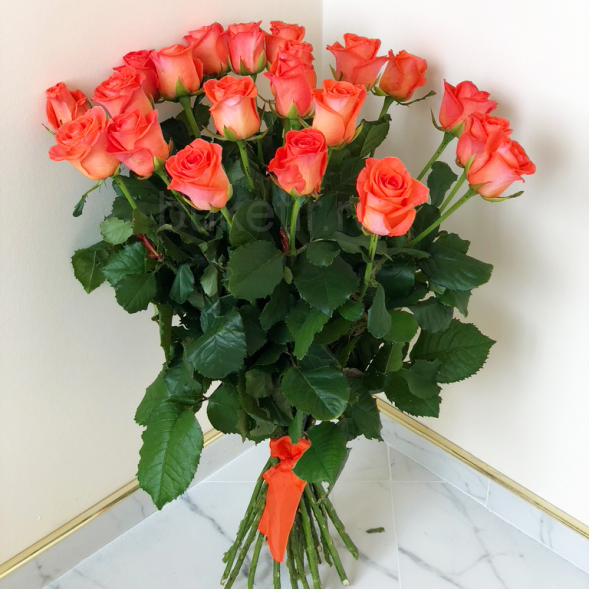 21 коралловая роза, лента в Красногвардейском