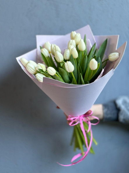 21 белый тюльпан в Красногвардейском