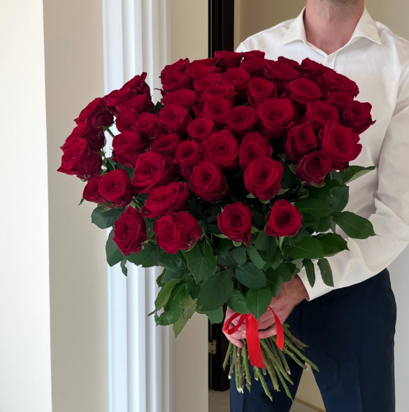 51 красная роза в Красногвардейском